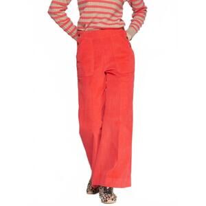 NEW VILAGALLO muniel cord straight leg pants in orange